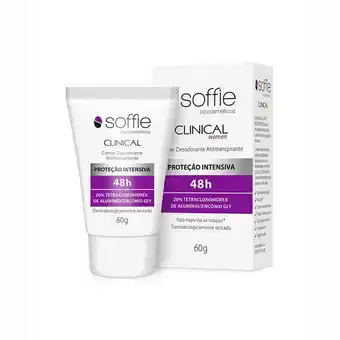 Drogaria Santa Marta Desodorante soffie clinical feminino 60g oferta
