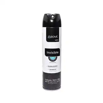 Desodorante above masculino aerosol invisible black & white de 150ml