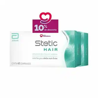 Drogaria Santa Marta Stetic hair 2x60 comprimidos 10% desconto oferta