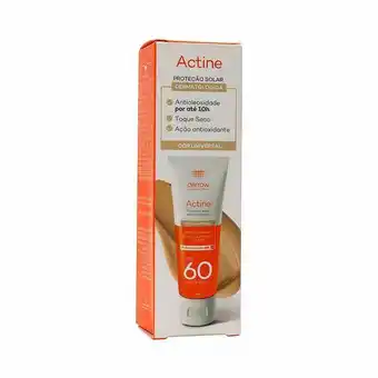 Protetor solar facial actine toque seco color universal fps 60 com 40g
