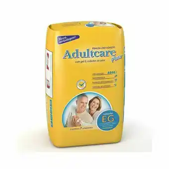 Fraldas geriátrica adultcare plus tamanho eg com 7 unidades