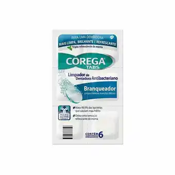 Drogaria Santa Marta Corega tabs limpador de dentadura branqueador com 6 comprimidos efeverscentes oferta
