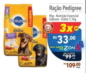 Supermercados Condor Ração Pedigree 9kg - Nutrição Essencial Sabores Grátis 1,1kg oferta