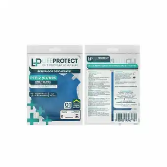 Drogaria Santa Marta Máscara proteção life protect sem válvula n95 azul oferta