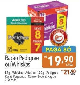 Supermercados Condor Ração Pedigree ou Whiskas oferta