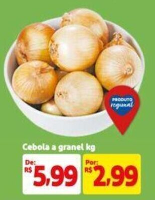 Extra Supermercado Cebola a granel kg oferta