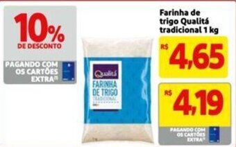 Extra Supermercado Farinha de trigo Qualitá tradicional 1 kg oferta