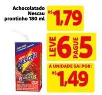 Extra Supermercado Achocolatado Nescau prontinho 180 ml oferta