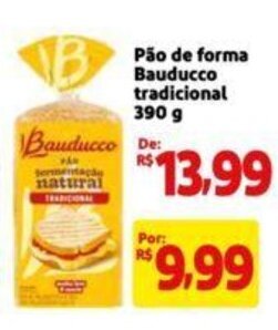 Extra Supermercado Pão de forma Bauducco tradicional 390 g oferta