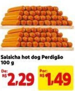 Extra Supermercado Salsicha hot dog Perdigão 100g oferta