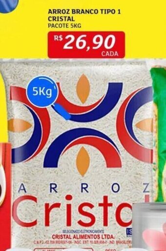 Assaí Atacadista ARROZ BRANCO TIPO 1 CRISTAL PACOTE 5KG oferta