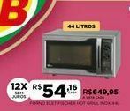 DB Supermercados Forno elet fischer hot grill inox 44l oferta