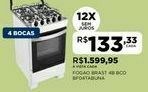 DB Supermercados Fogao brast 4b bco bf04tabuna oferta