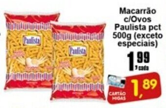 Higa's Supermercado Macarrao c/ Ovos Paulista 500g oferta