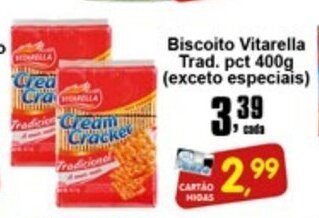 Higa's Supermercado Biscoito Vitarella Trad. Pct 400g oferta
