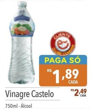 Supermercados Condor Vinagre Castelo 750ml-Álcool oferta