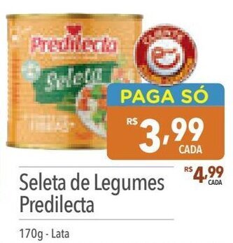Supermercados Condor Seleta de Legumes Predilecta 170g - Lata oferta