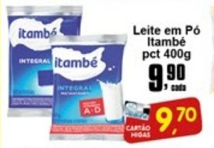 Higa's Supermercado Leite em po Itambe pct 400g oferta