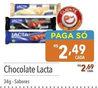 Supermercados Condor Chocolate Lacta 34g-Sabores oferta