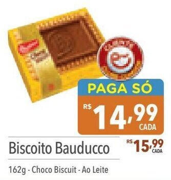 Supermercados Condor Biscoito Bauducco 162g - Choco Biscuit - Ao Leite oferta