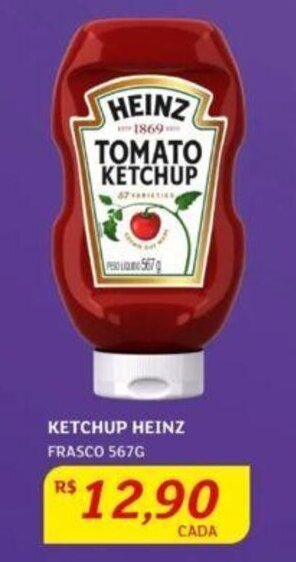 Assaí Atacadista KETCHUP HEINZ FRASCO 567G oferta