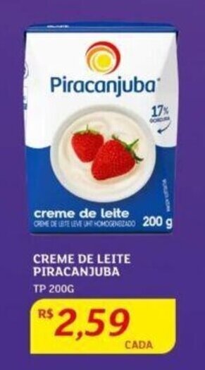 Assaí Atacadista CREME DE LEITE PIRACANJUBA TP 200G oferta