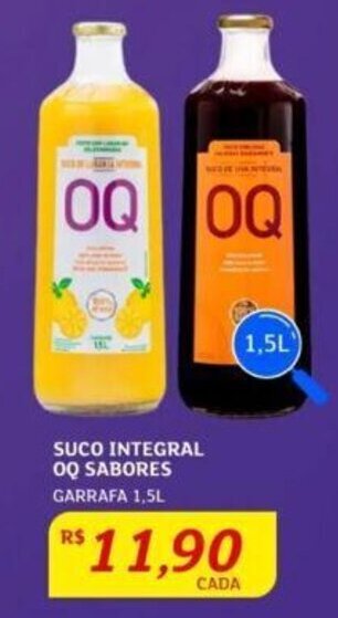 Assaí Atacadista SUCO INTEGRAL OQ SABORES GARRAFA 1,5L oferta