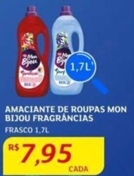 Assaí Atacadista AMACIANTE DE ROUPAS MON BIJOU FRAGRANCIAS FRASCO 1,7L oferta