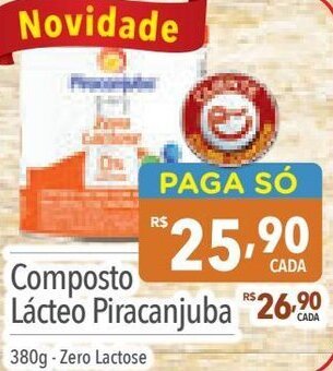 Supermercados Condor Composto Lácteo Piracanjuba 380g-Zero Lactose oferta