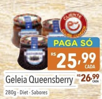 Supermercados Condor Geleia Queensberry 280g-Diet-Sabores oferta