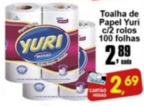 Toalha de Papel Yuri c/ 2 rolos