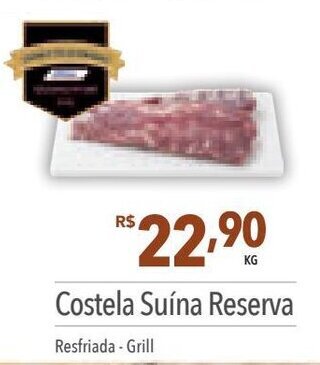 Costela Suína Reserva Resfriada - Grill