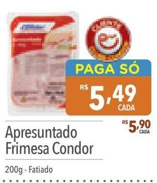 Supermercados Condor Apresuntado Frimesa Condor 200g - Fatiado oferta
