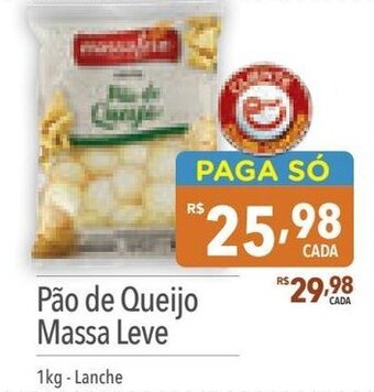 Supermercados Condor Pão de Queijo Massa Leve 1kg - Lanche oferta