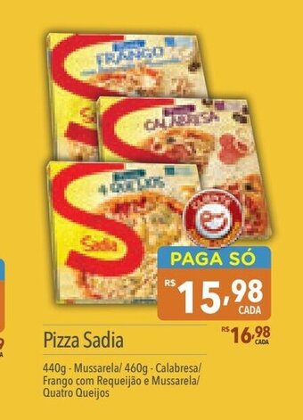 Supermercados Condor Pizza Sadia 440g-Mussarela/ 460g oferta