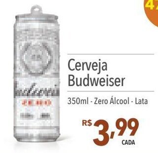 Supermercados Condor Cerveja Budweiser 350ml-Zero Álcool - Lata oferta