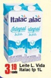 Higa's Supermercado Leite L. Vida Italac tp 1L oferta