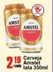 Higa's Supermercado Cerveja Amstel lata 350ml oferta