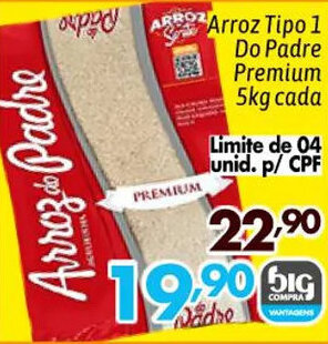 Arroz Tipo 1 Do Padre Premium 5kg cada