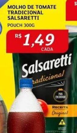 Assaí Atacadista MOLHO DE TOMATE TRADICIONAL SALSARETTI POUCH 300G oferta