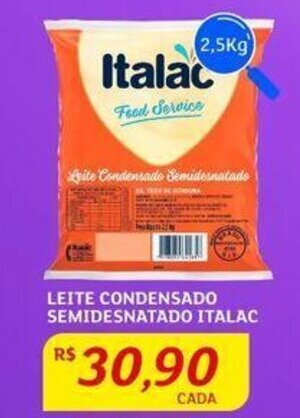 Assaí Atacadista LEITE CONDENSADO SEMIDESNATADO ITALAC 2,5Kg oferta