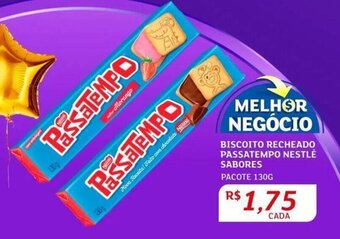Assaí Atacadista BISCOITO RECHEADO PASSATEMPO NESTLÉ SABORES PACOTE 130G oferta
