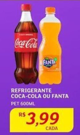 Assaí Atacadista REFRIGERANTE COCA-COLA OU FANTA PET 600ML oferta