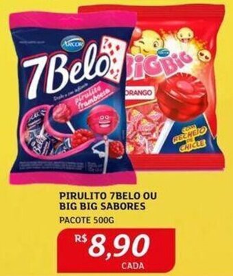 Assaí Atacadista PIRULITO 7BELO OU BIG BIG SABORES PACOTE 500G oferta