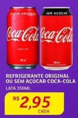 Assaí Atacadista REFRIGERANTE ORIGINAL OU SEM AÇÚCAR COCA-COLA LATA 350ML oferta