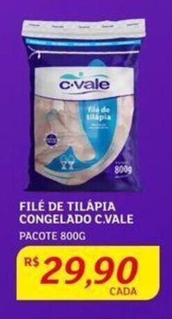 Assaí Atacadista FILÉ DE TILÁPIA CONGELADO C.VALE PACOTE 800G oferta