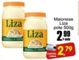 Higa's Supermercado Maionese Liza pote 500g oferta