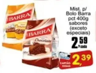 Higa's Supermercado Mist. p/ Bolo Barra pct 400g oferta
