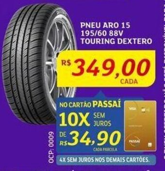 Assaí Atacadista PNEU ARO 15 195/60 88V TOURING DEXTERO oferta