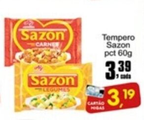 Higa's Supermercado Tempero Sazon pct 60g oferta